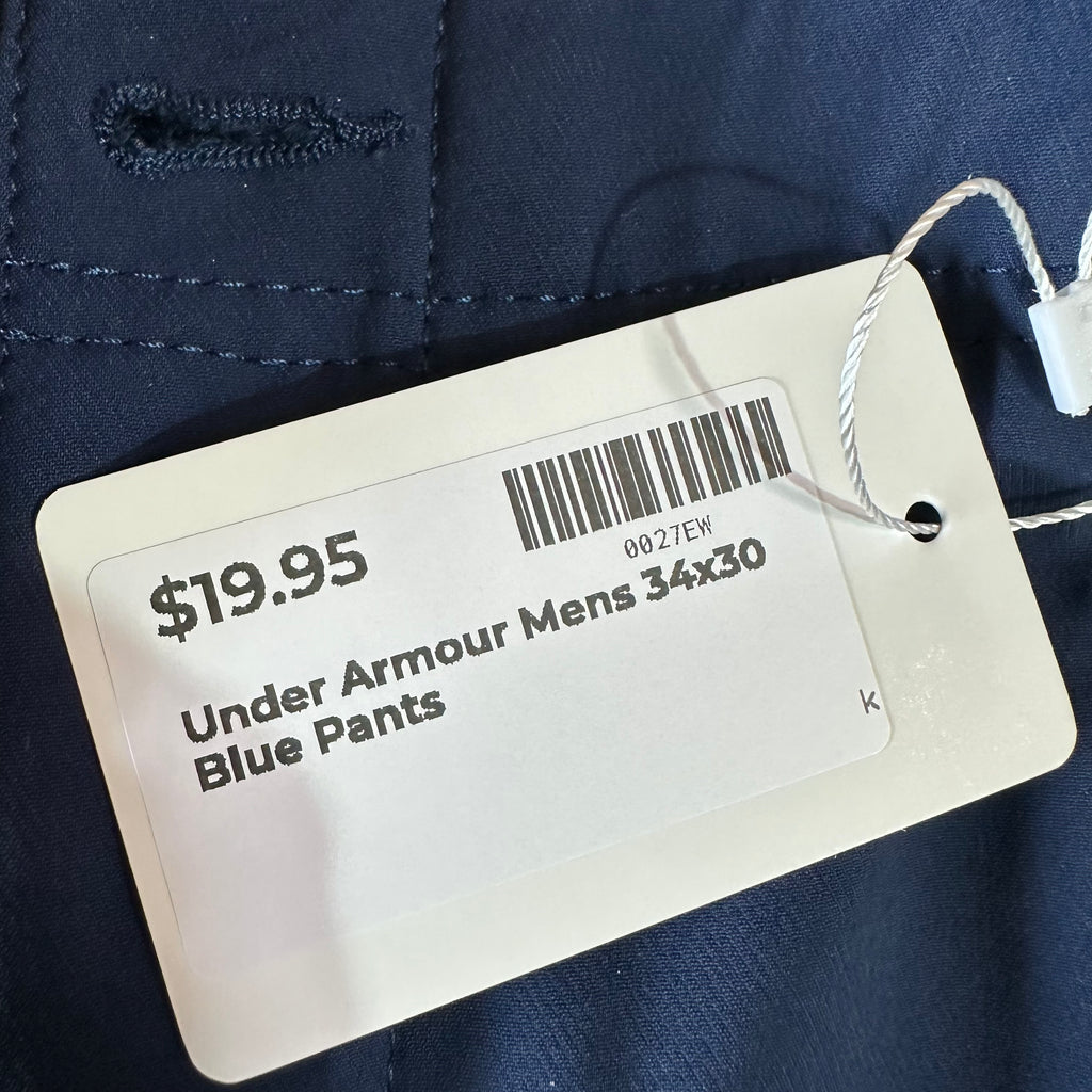 Under Armour Mens 34x30 Blue Pants