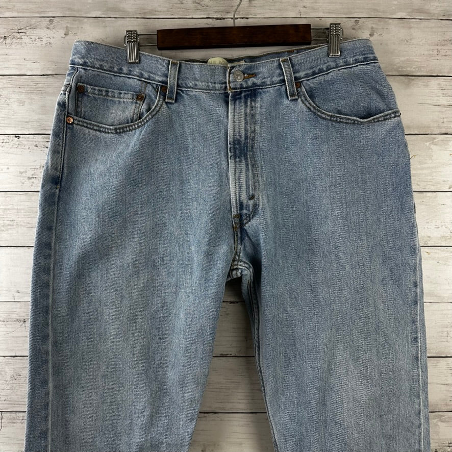 Levis 505 Jeans Mens 38x32 Regular Zip fly (measures 37x30) Blue denim Levi's