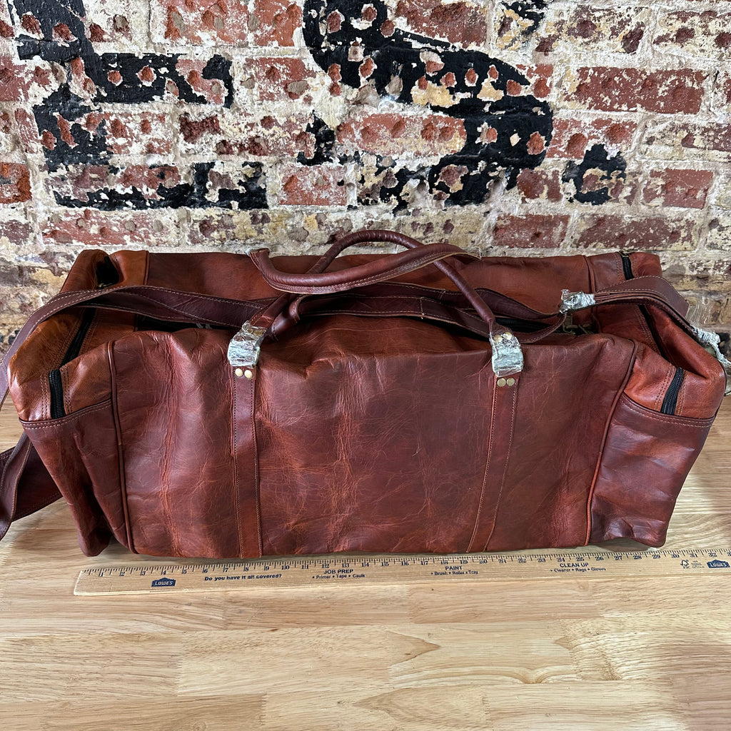 Cuero Handmade Leather Duffel Large Travel Gym Sports Overnight Weekender Bag
