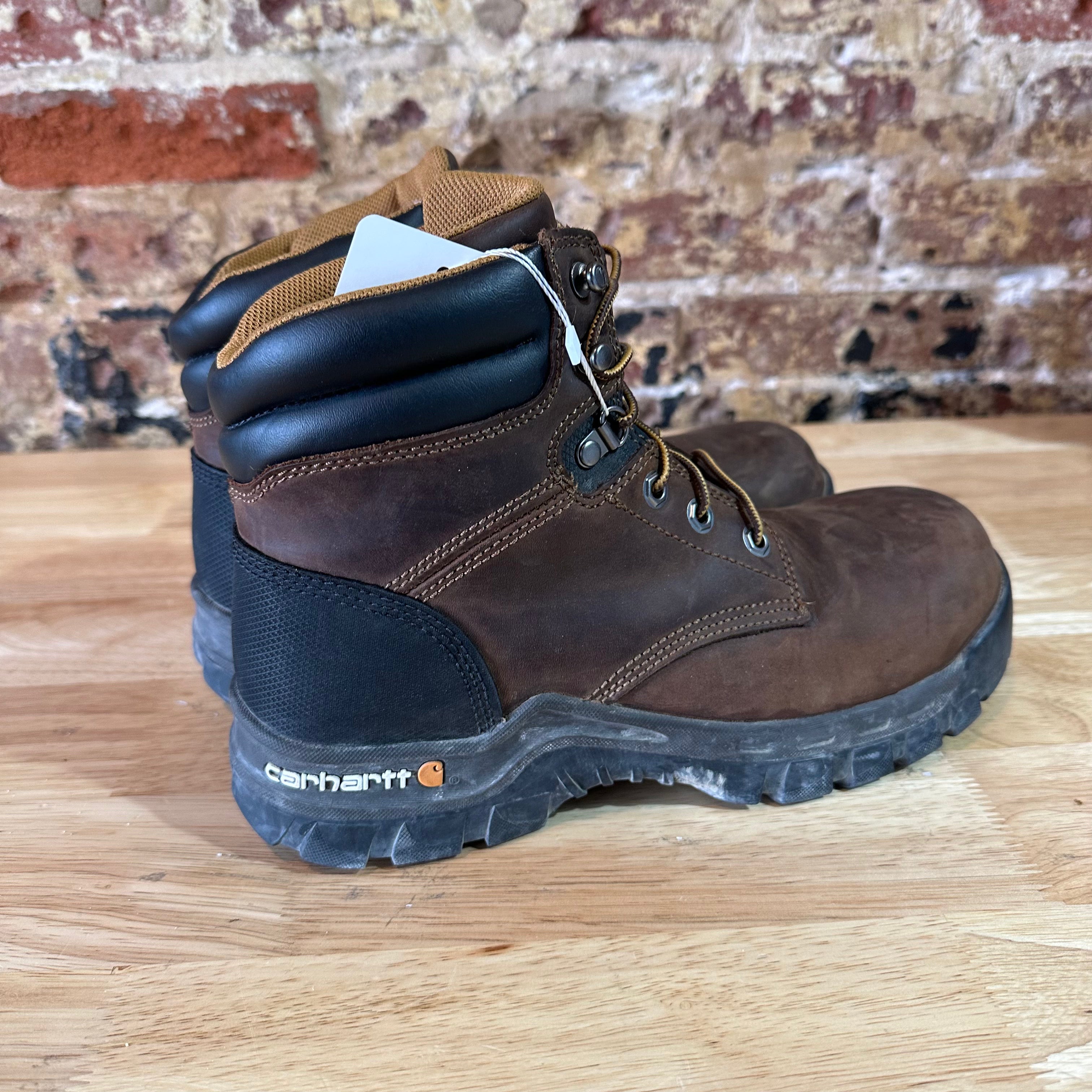 Carhartt Work Boots Women 9.5 Rugged Flex 6" Composite Toe Brown Leather CWF5355