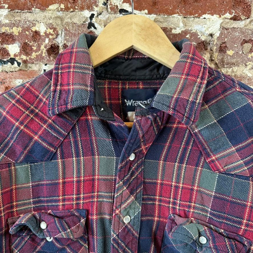 Wrangler Flannel Mens Medium Western Shirt