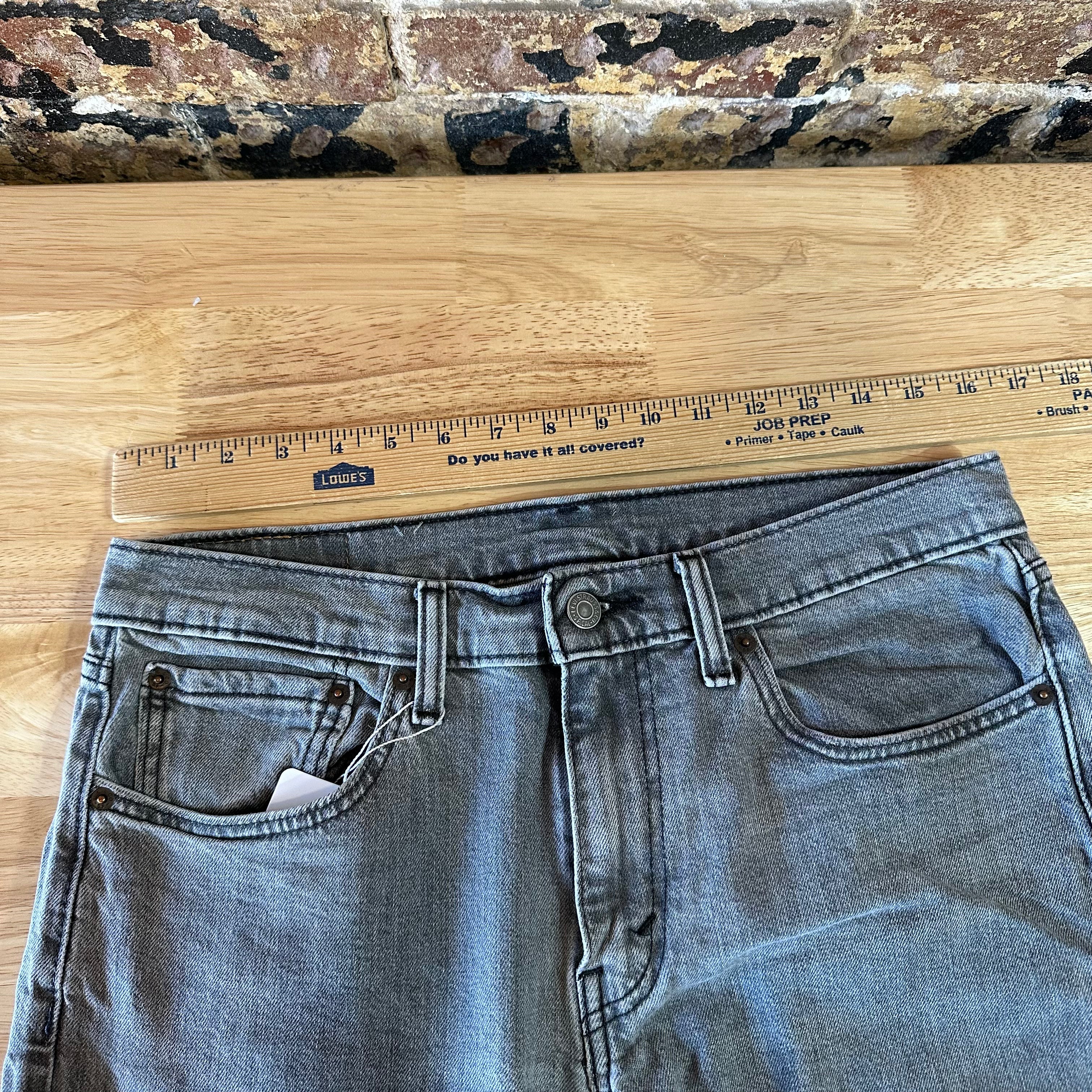 Levi's 514 Slim Straight Gray Jeans Mens 32x34