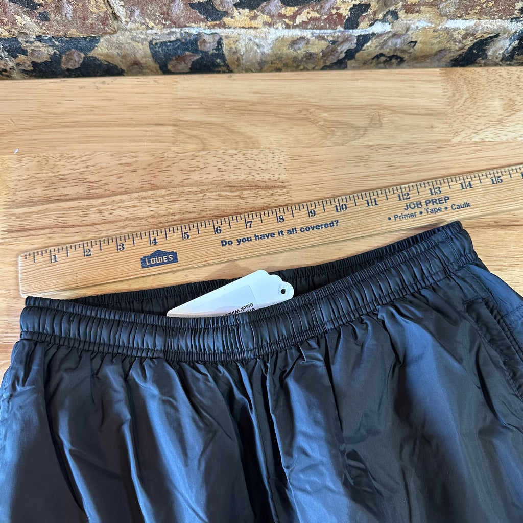 VTG Nike Pants Womens Med Black Track Windbreaker Gym Jogger Workout Running Y2K