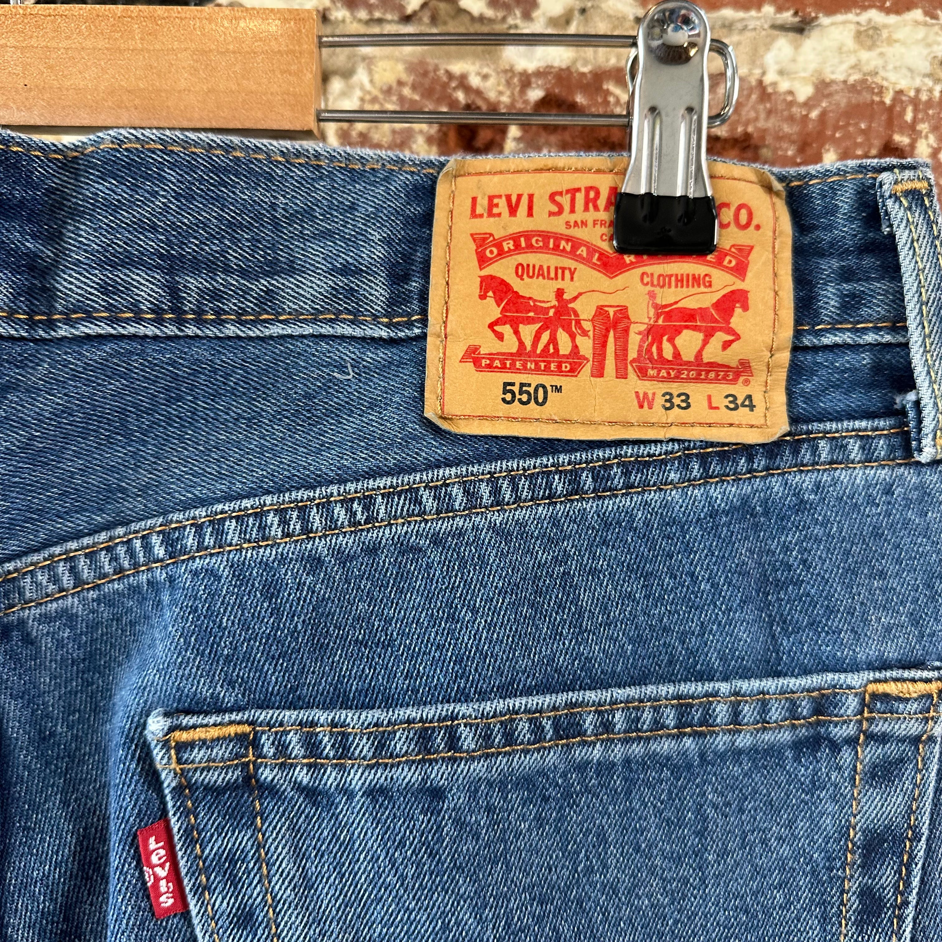 Levi's 550 Mens 33x34 Blue Jeans NEW