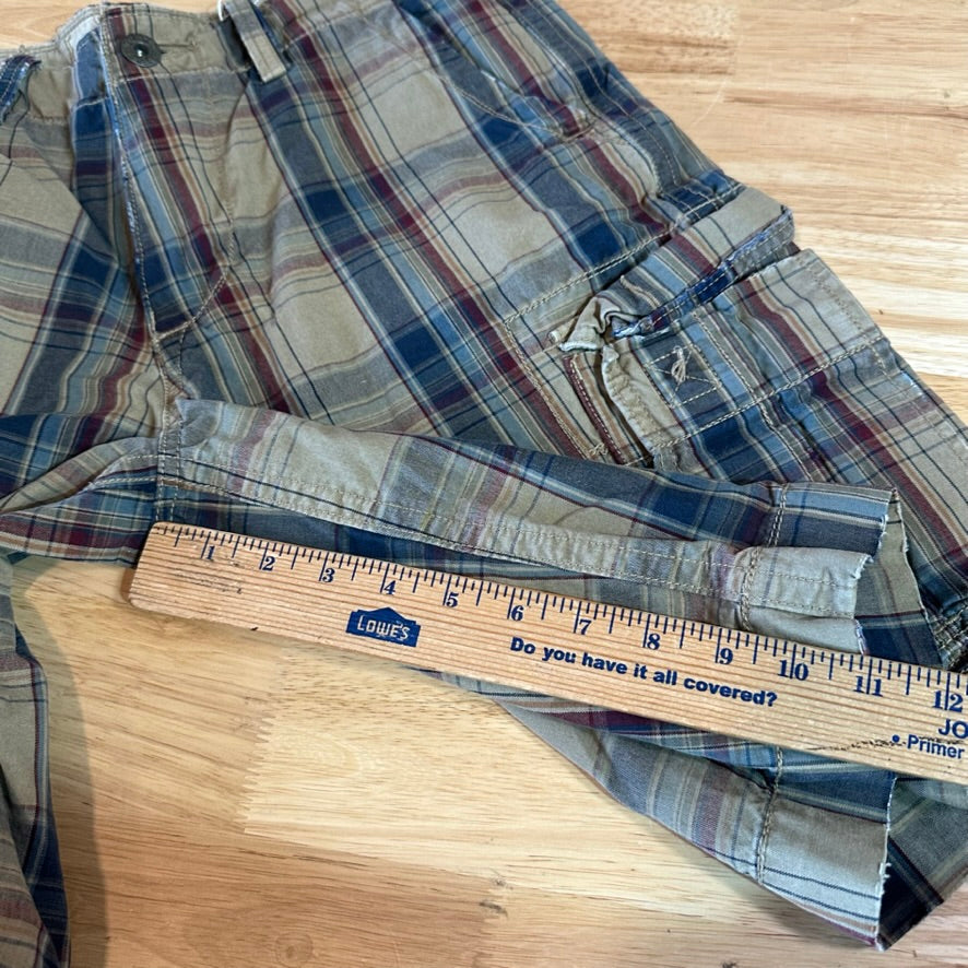 Abercrombie Plaid Cargo Shorts Mens 30