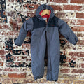 Columbia Snowsuit Infant 18M Gray Black Bunting Hooded One Piece Omni-Tech