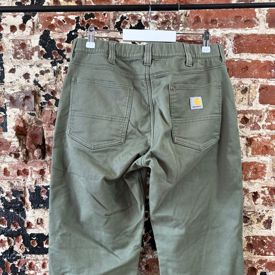 Carhartt Mens 32x32 Green Fleece Lined Pants