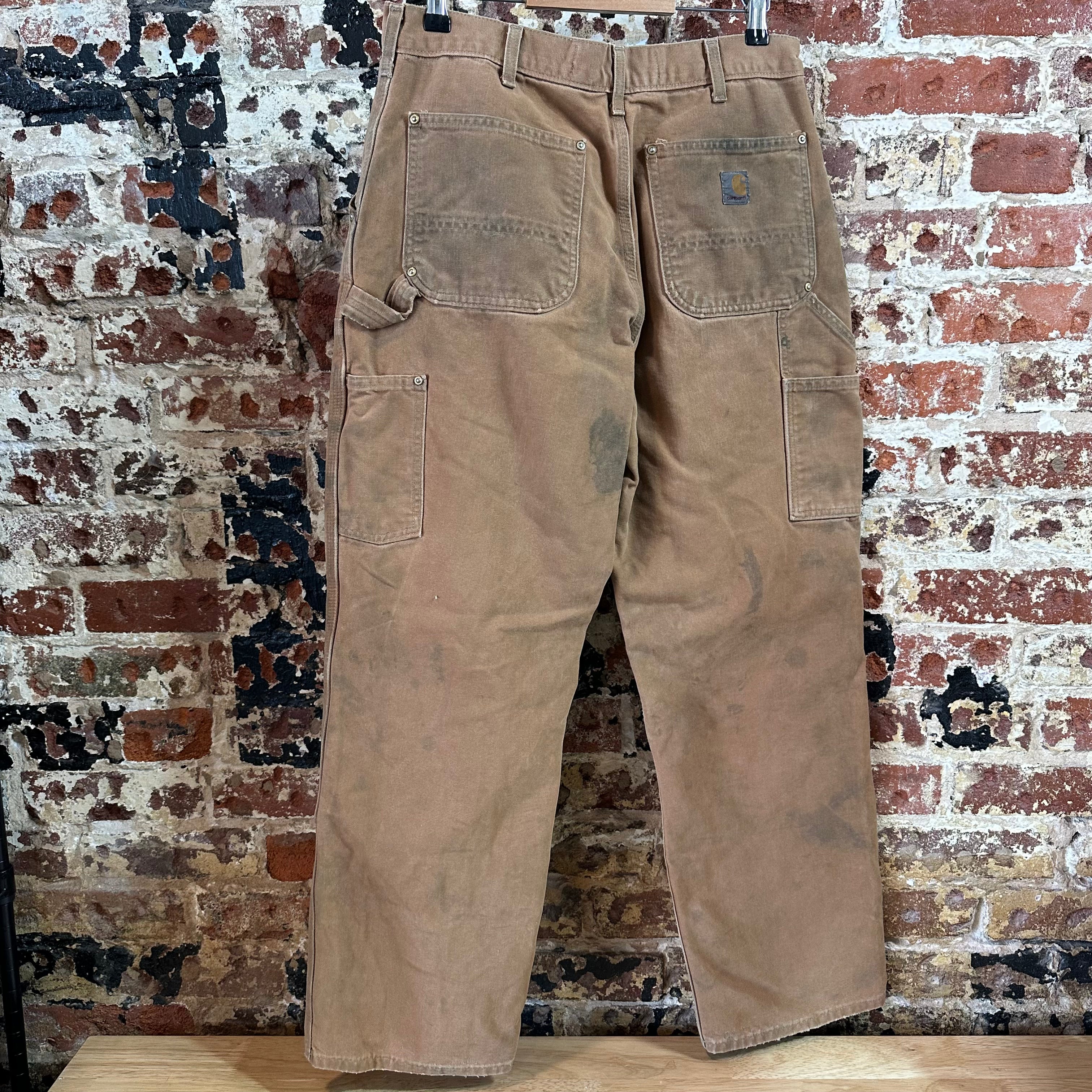 Carhartt B01 BRN Mens 34x30 Double Knee Pants