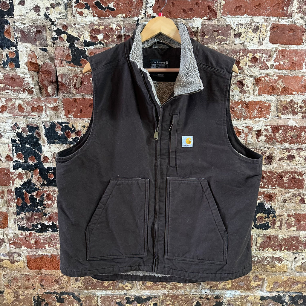 Carhartt Mens Large Brown Sherpa Vest