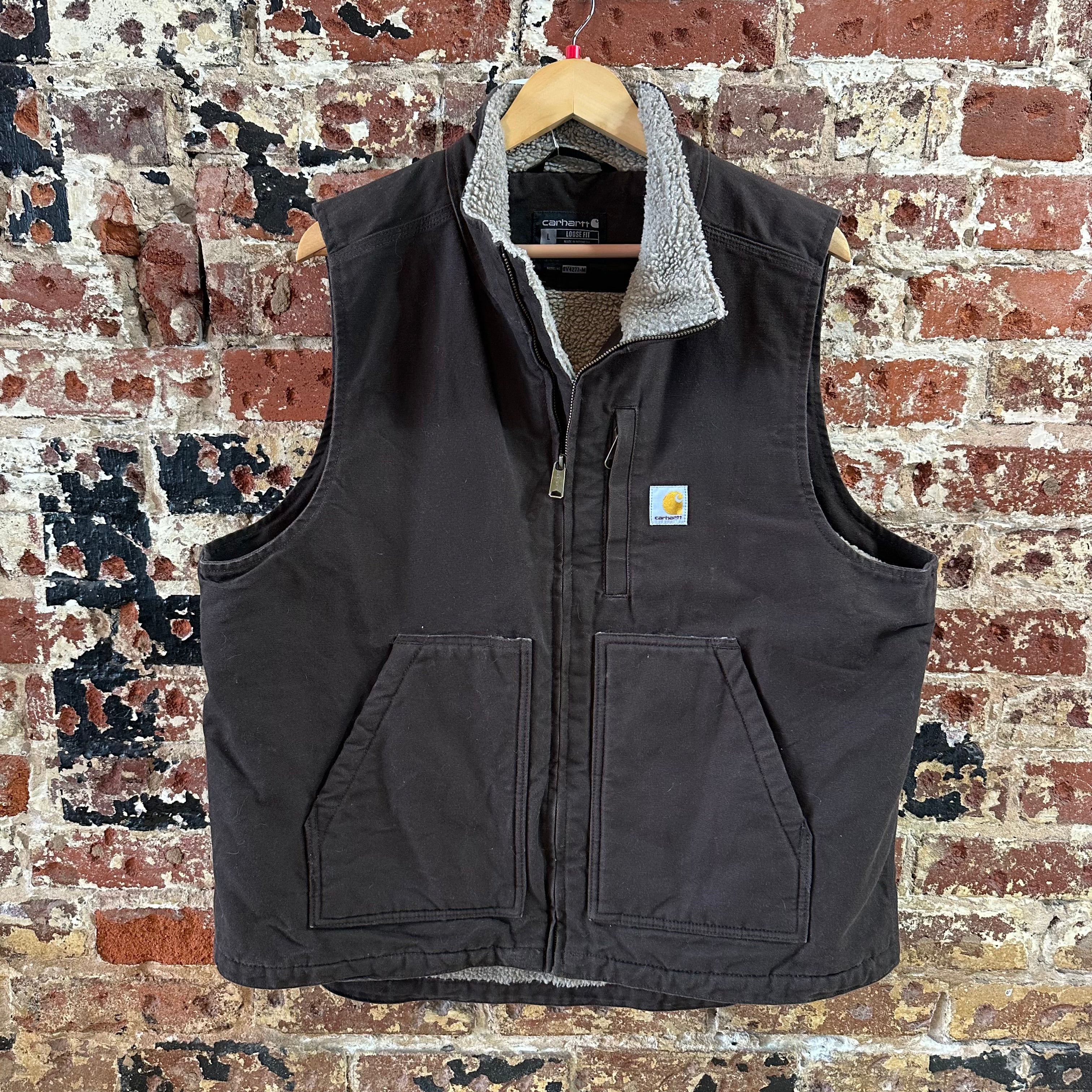 Carhartt Mens Large Brown Sherpa Vest