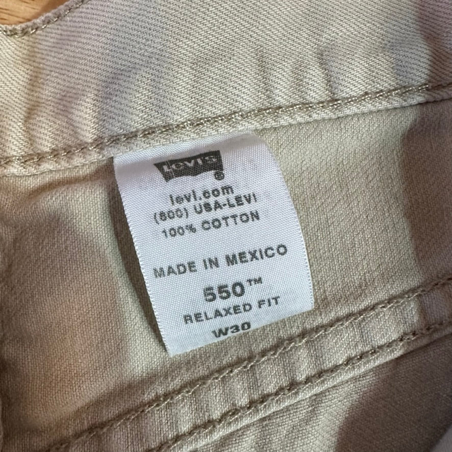 Levi's 550 Tan Shorts Mens 30
