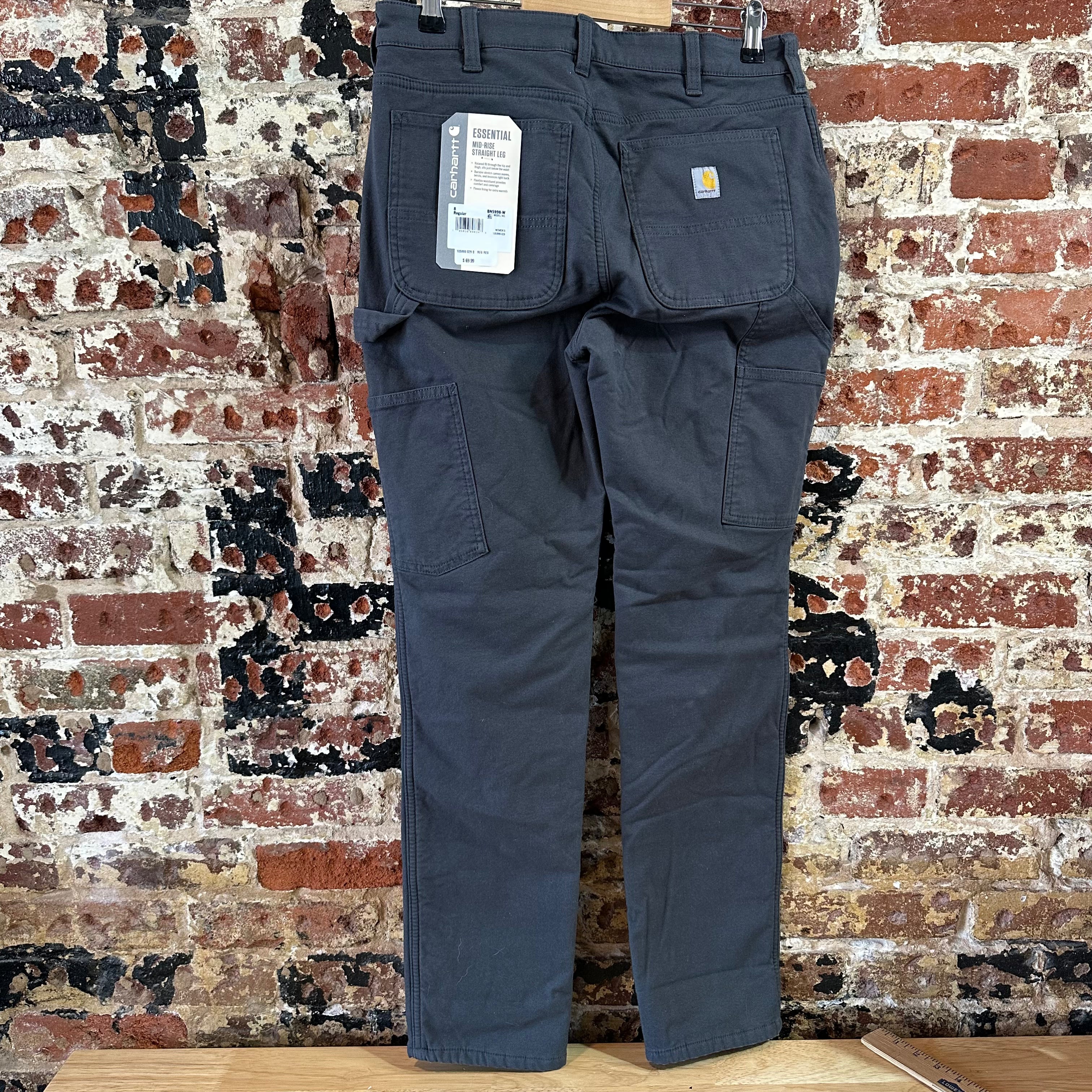 Carhartt Womens 8 Gray Lined Essential Pants NEW
