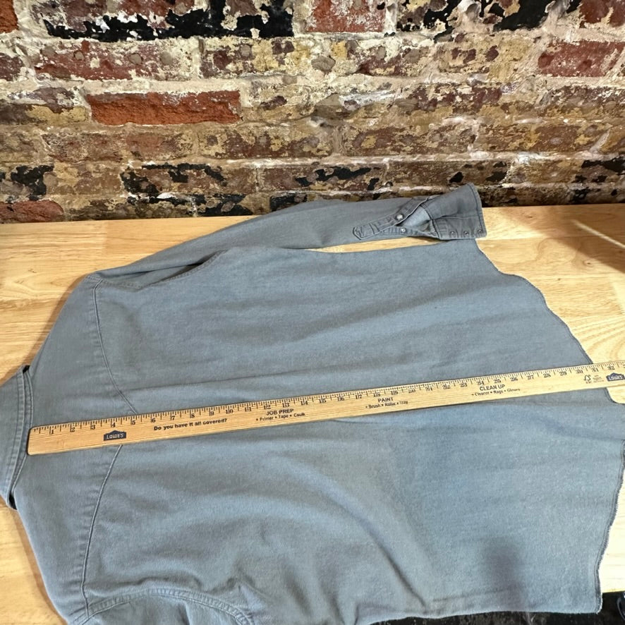 Wrangler Mens 17-35 Gray L/S Button Up
