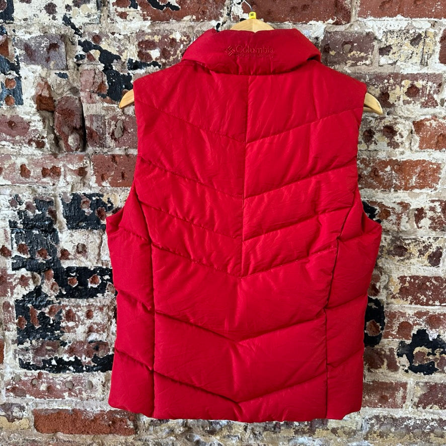 Columbia Vest Womens Medium Down Puffer Sleeveless Casual Zip Pockets Outdoors