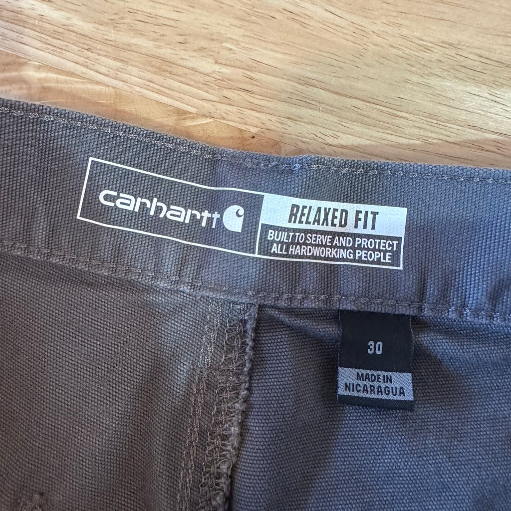 Carhartt Shorts Mens 30 workwear Rugged Flex 9.5" inseam Gray Relaxed Work