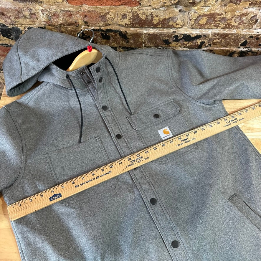 Carhartt Mens Large Gray Rain Defender Jacket