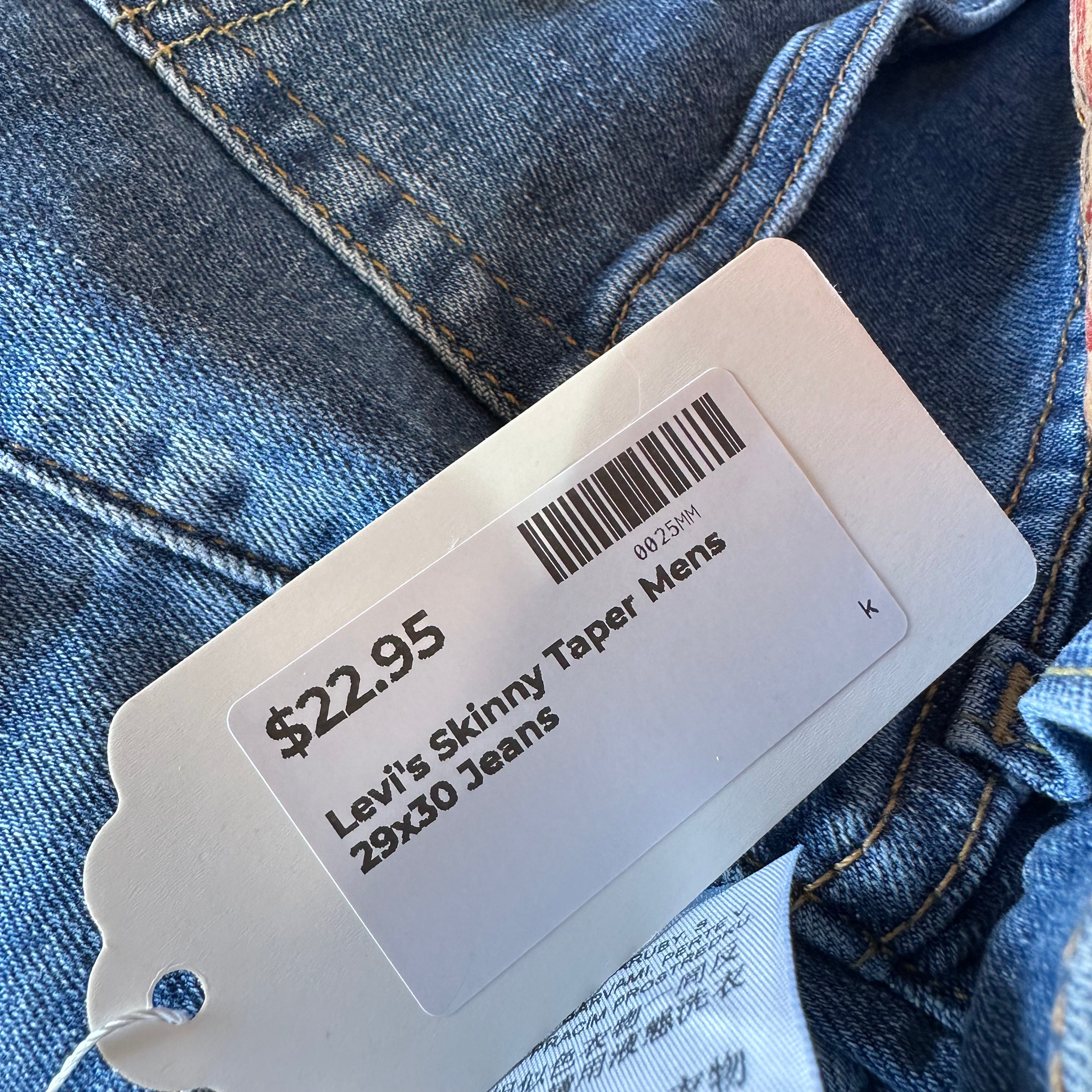 Levi's Skinny Taper Mens 29x30 Blue Jeans