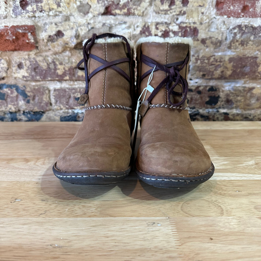Ugg Australia Cove La Jolla Women's Size 8 Brown Leather Shearling Boots