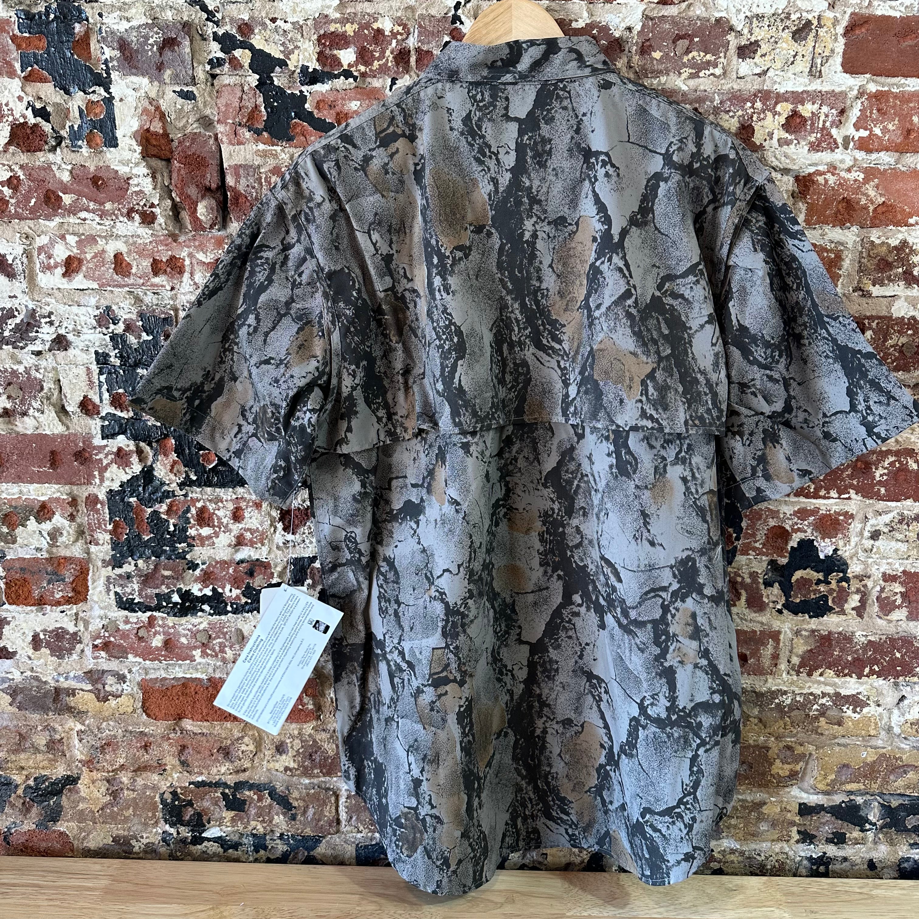 Natural Gear Shirt Men Large Brown Green Camo Hunting Button Up Short Sleeve NEW