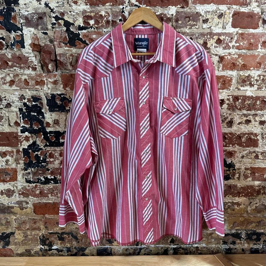 Wrangler Mens 3XL Red Western Shirt
