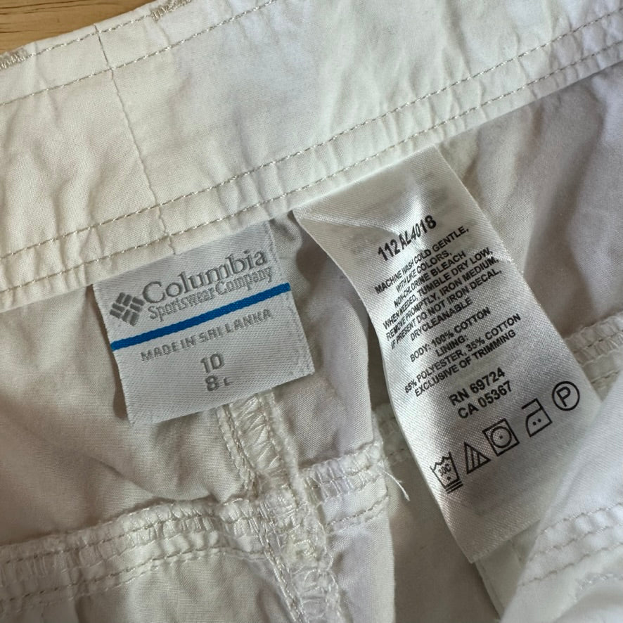 Columbia Womens 10 White Shorts