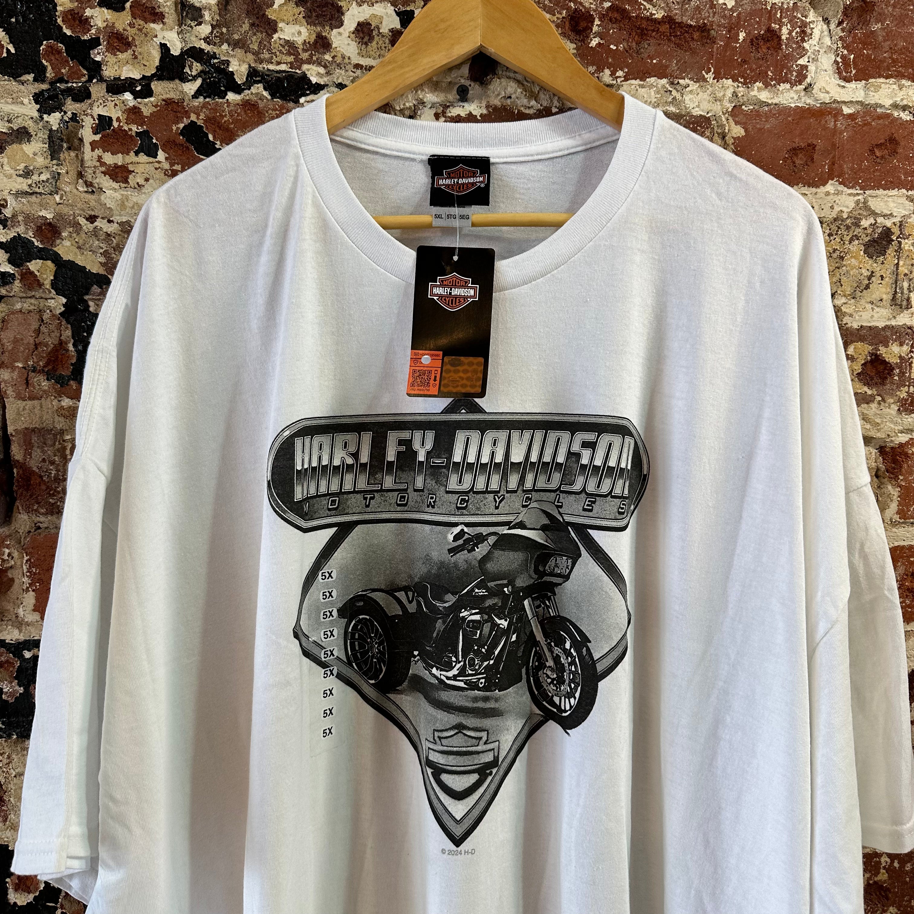 Harley Davidson Men's 5XL Short Sleeve White T-Shirt NEW