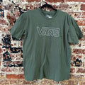 VANS off the wall T-Shirt Mens Large Green Short Sleeve