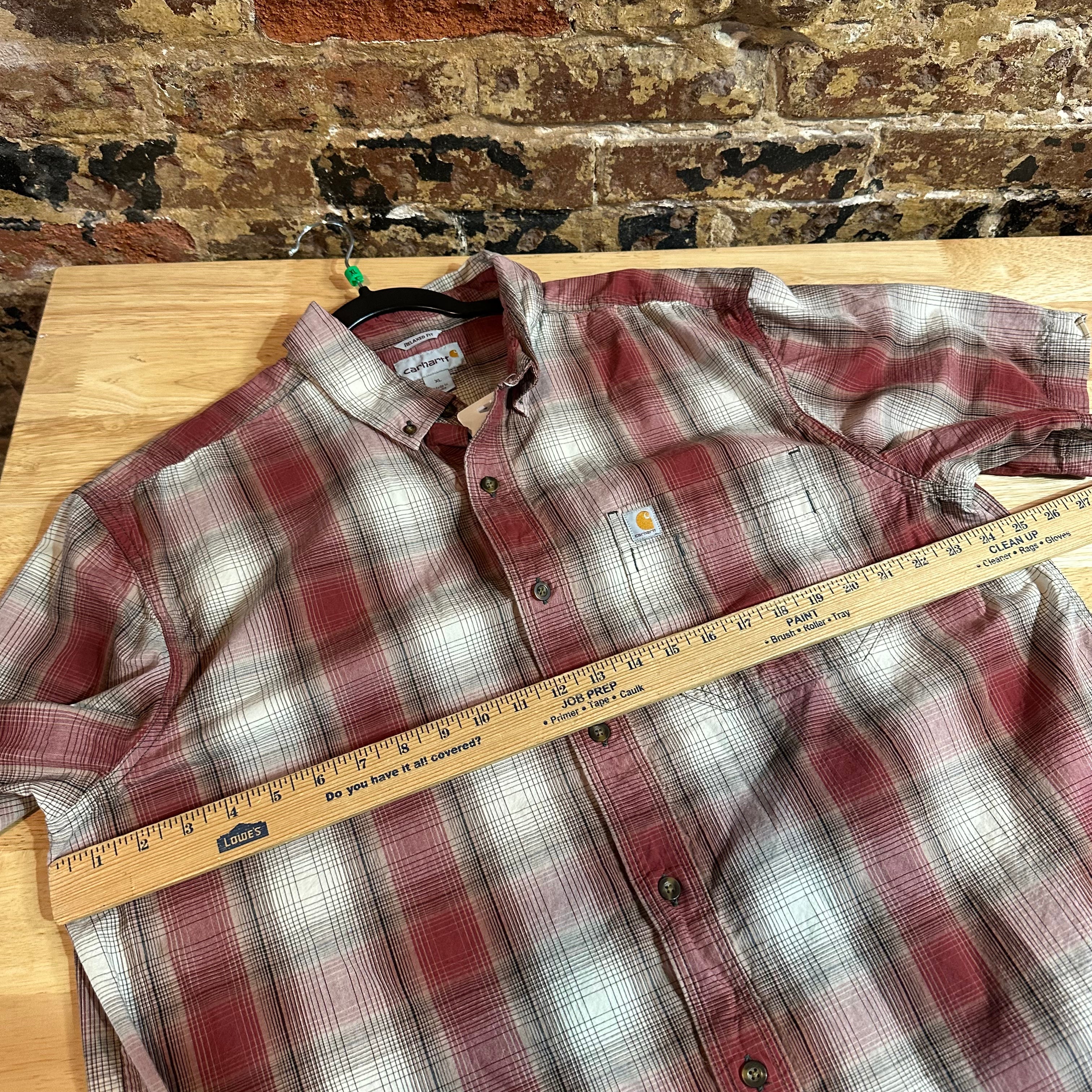 Carhartt Mens XL Short Sleeve Button Up