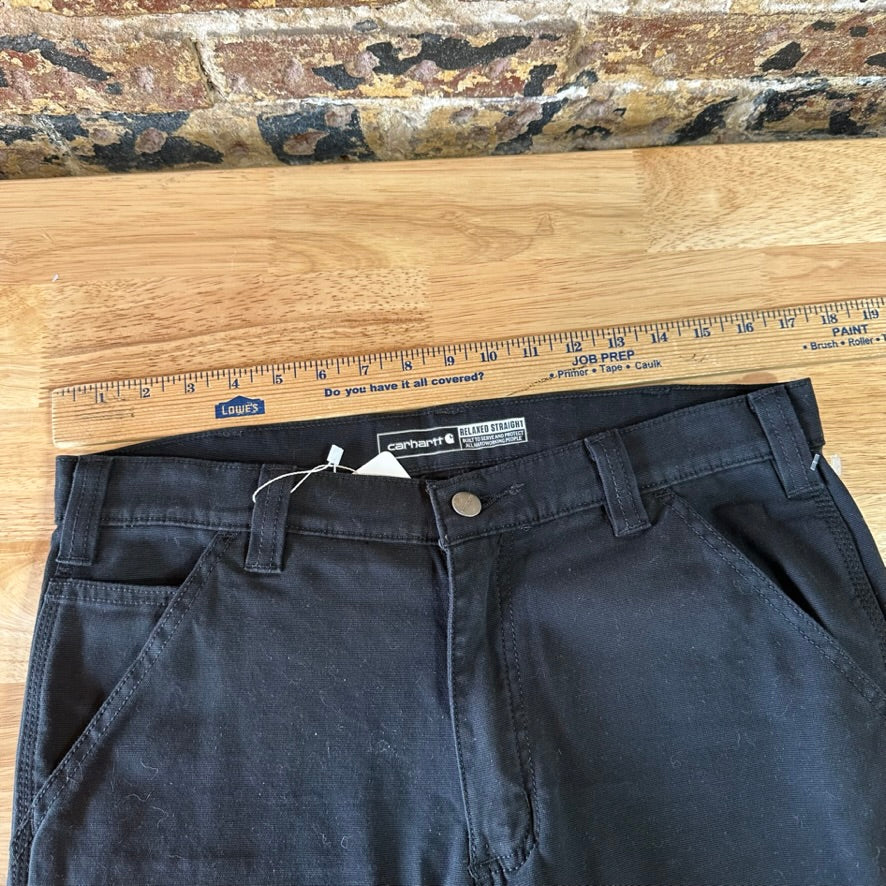 Carhartt Relaxed Fit Pants Mens 32x32 Black Relaxed Straight Workwear