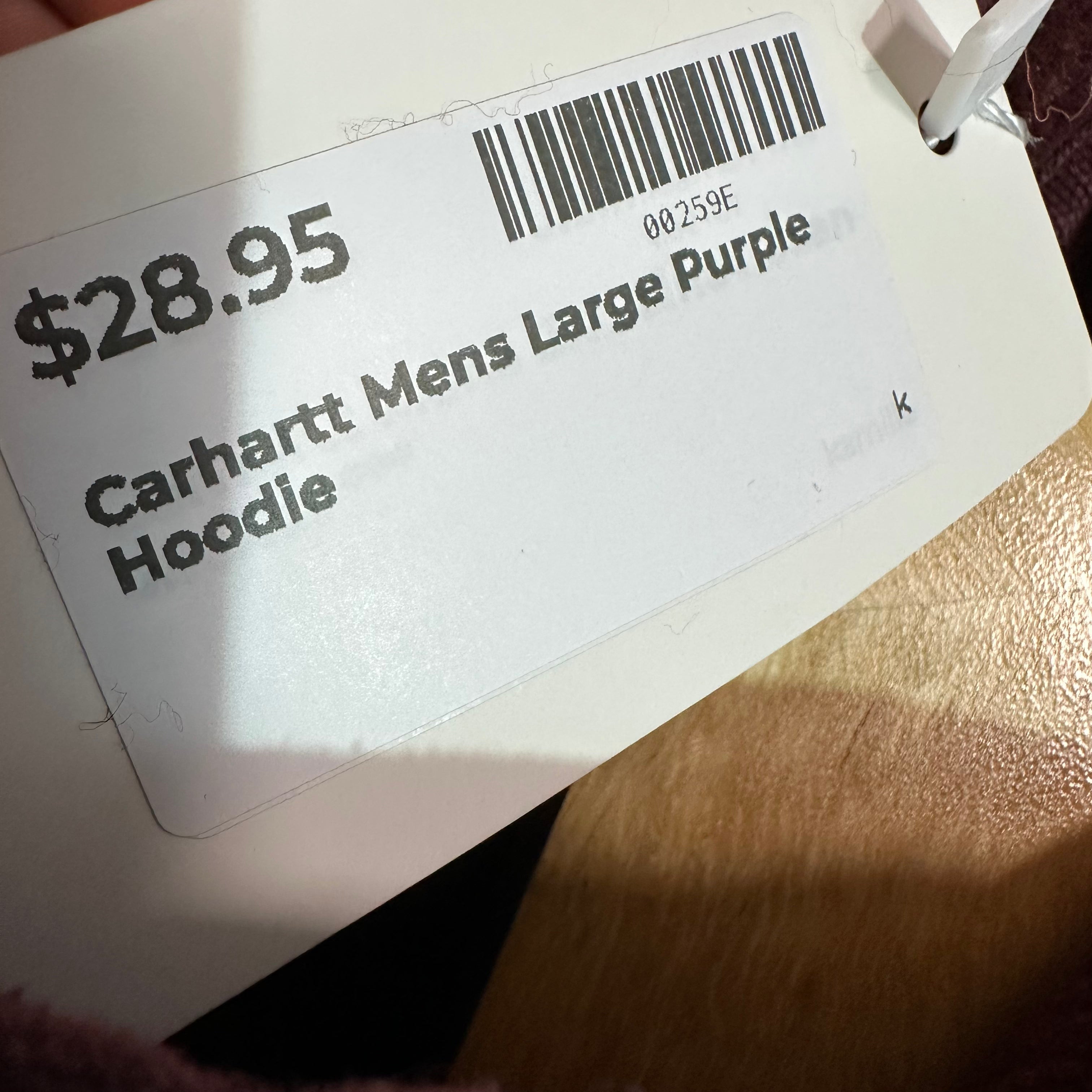 Carhartt Men's Large Graphic Hoodie Loose Fit Workwear Purple