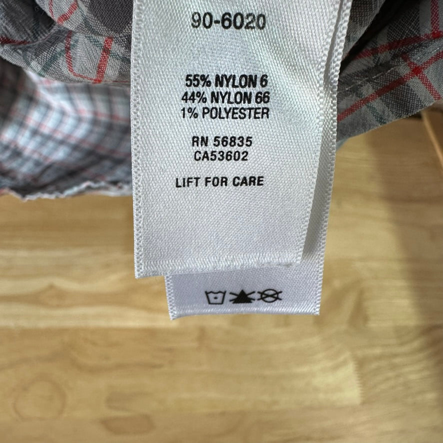 Cabela's Shirt Mens XL Long Sleeve Button Vented Gray Plaid Outdoor