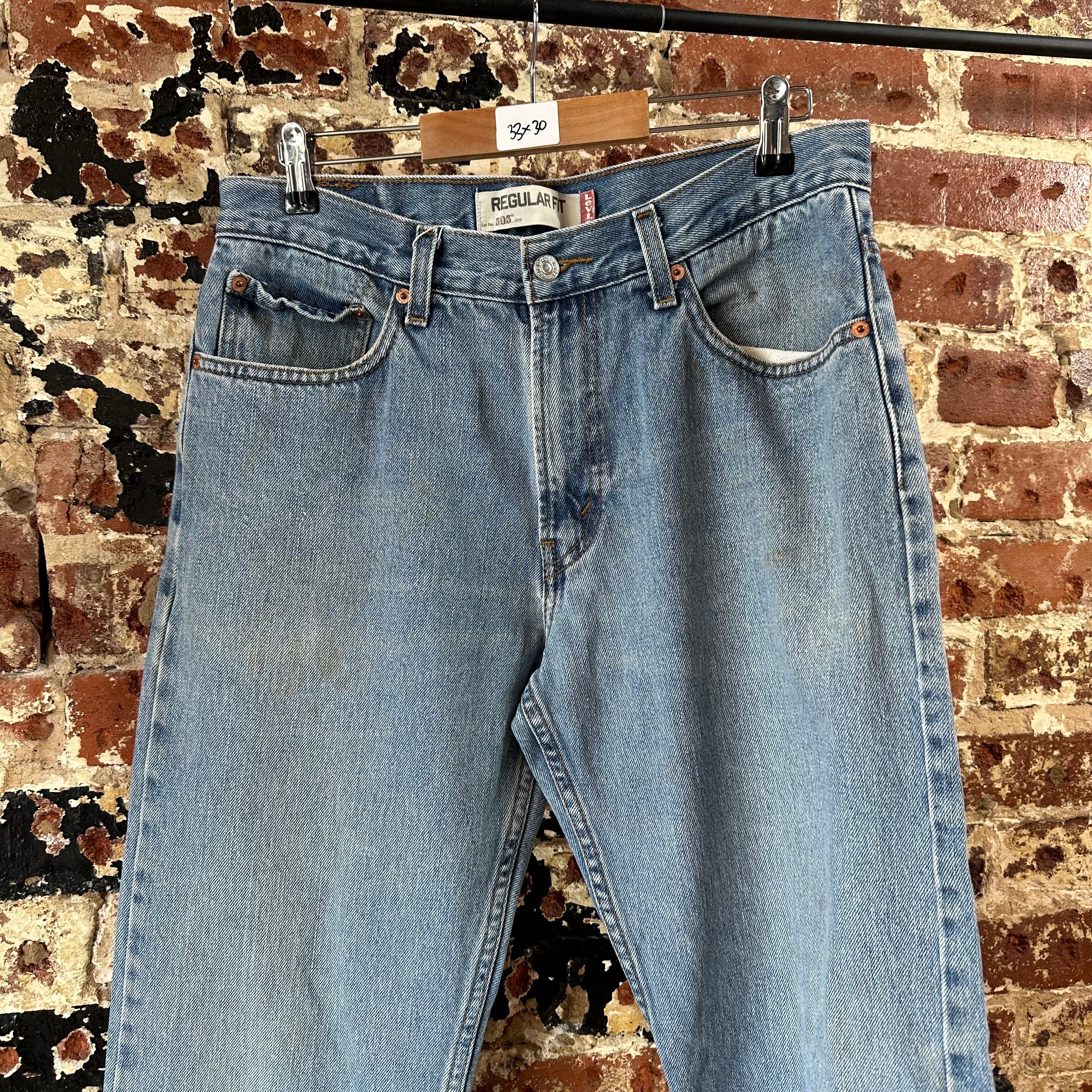 Levi's 505 Mens 33x30 Blue Jeans