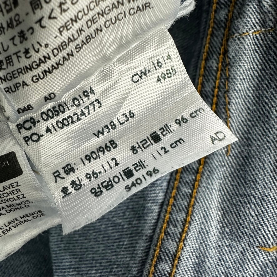 Levis 501 Jeans Mens 38x30 Straight Leg Button Fly Blue Denim