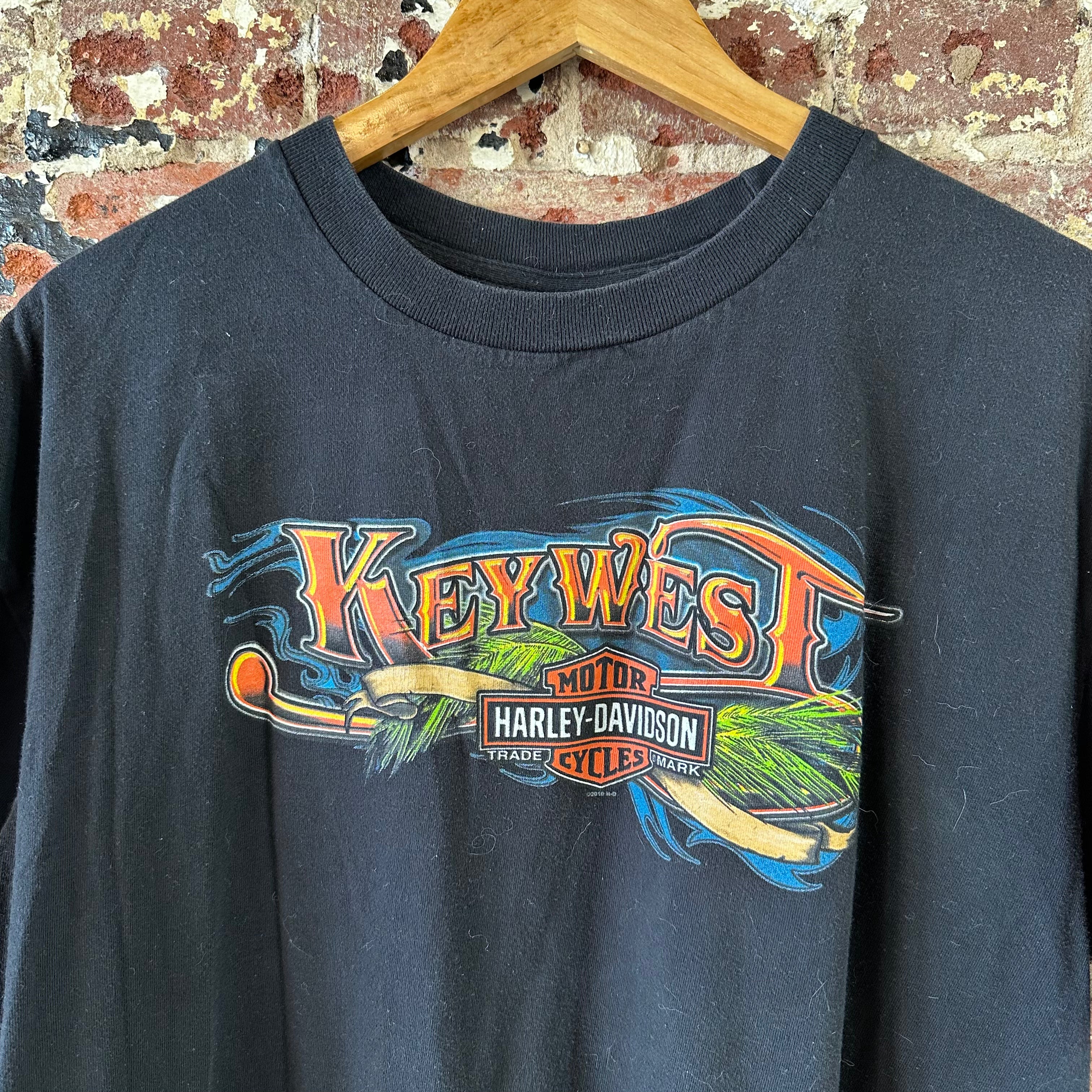 Harley Davidson Key West T-Shirt Mens XL Black Beach Biker Short Sleeve Peterson