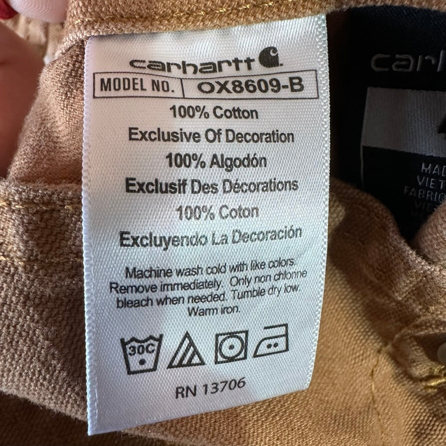 Carhartt Overalls Canvas Brown toddler boys 4T Bibs