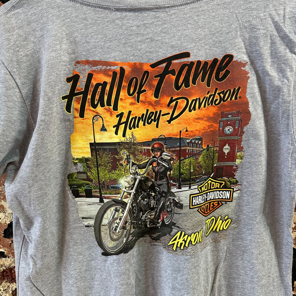 Harley Davidson Women's 2XL Short Sleeve Gray T-Shirt V-Neck NEW