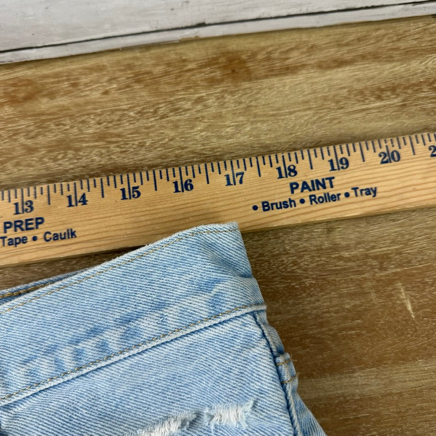 Levi's Cut Off Denim Blue Jean Shorts Womens 33 Distressed - 34x2"