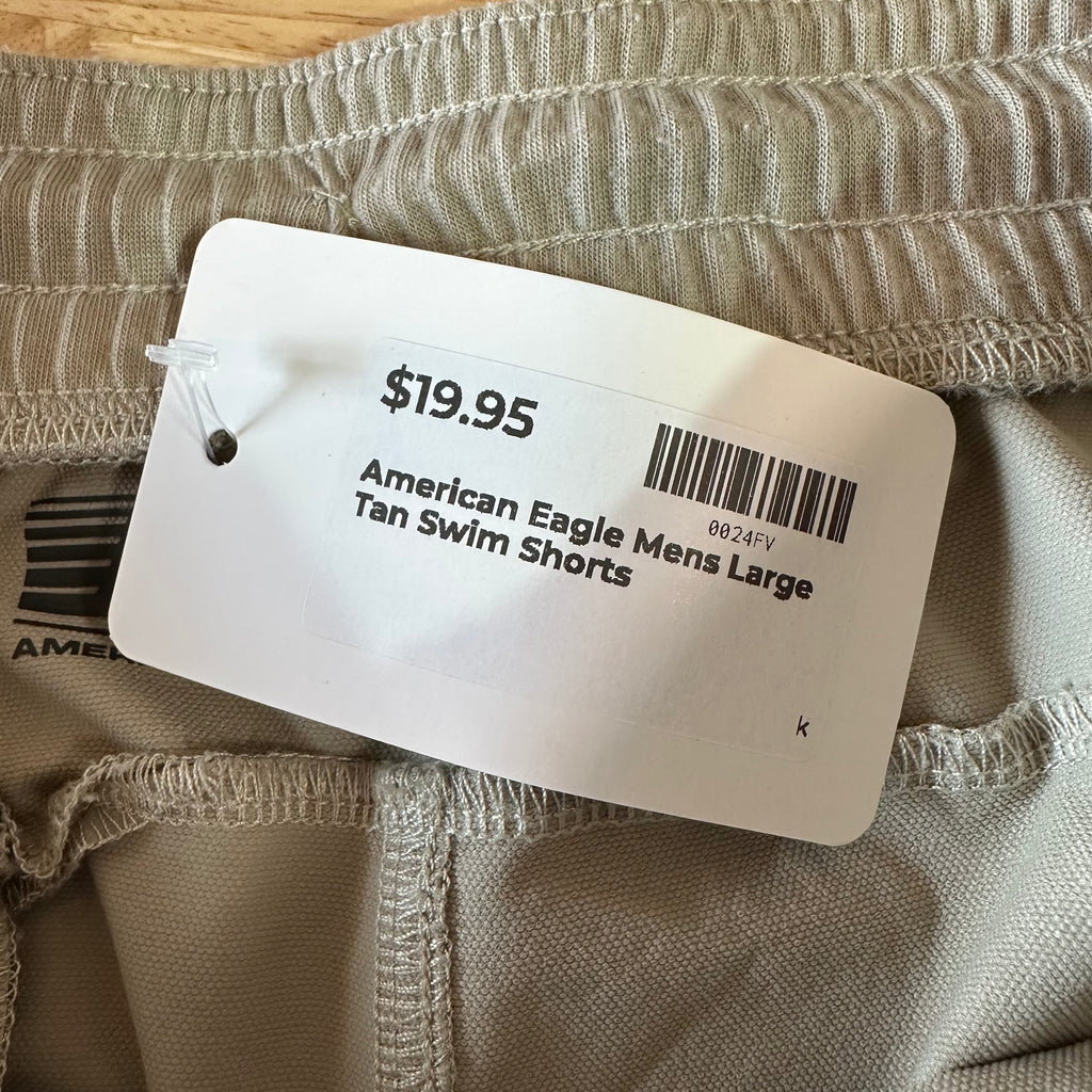 American Eagle Men's Tan Casual Jogger Shorts Size Large 36x5.25"