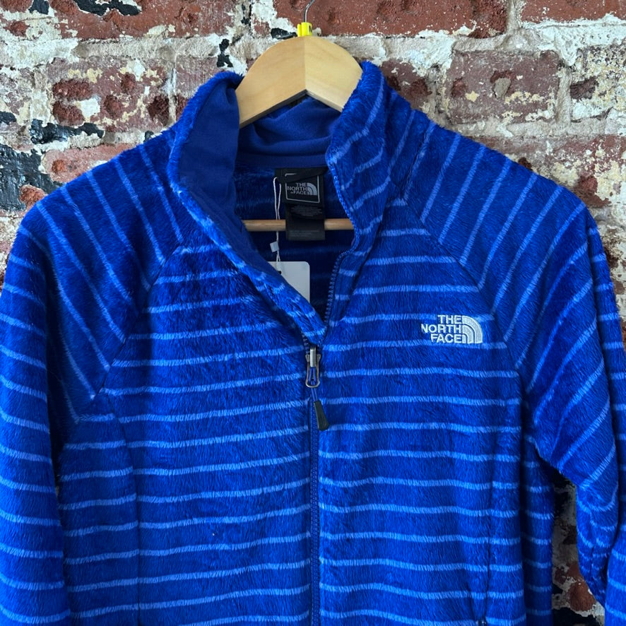 The North Face Women's Medium Full zip Fleece Purple Zip Striped