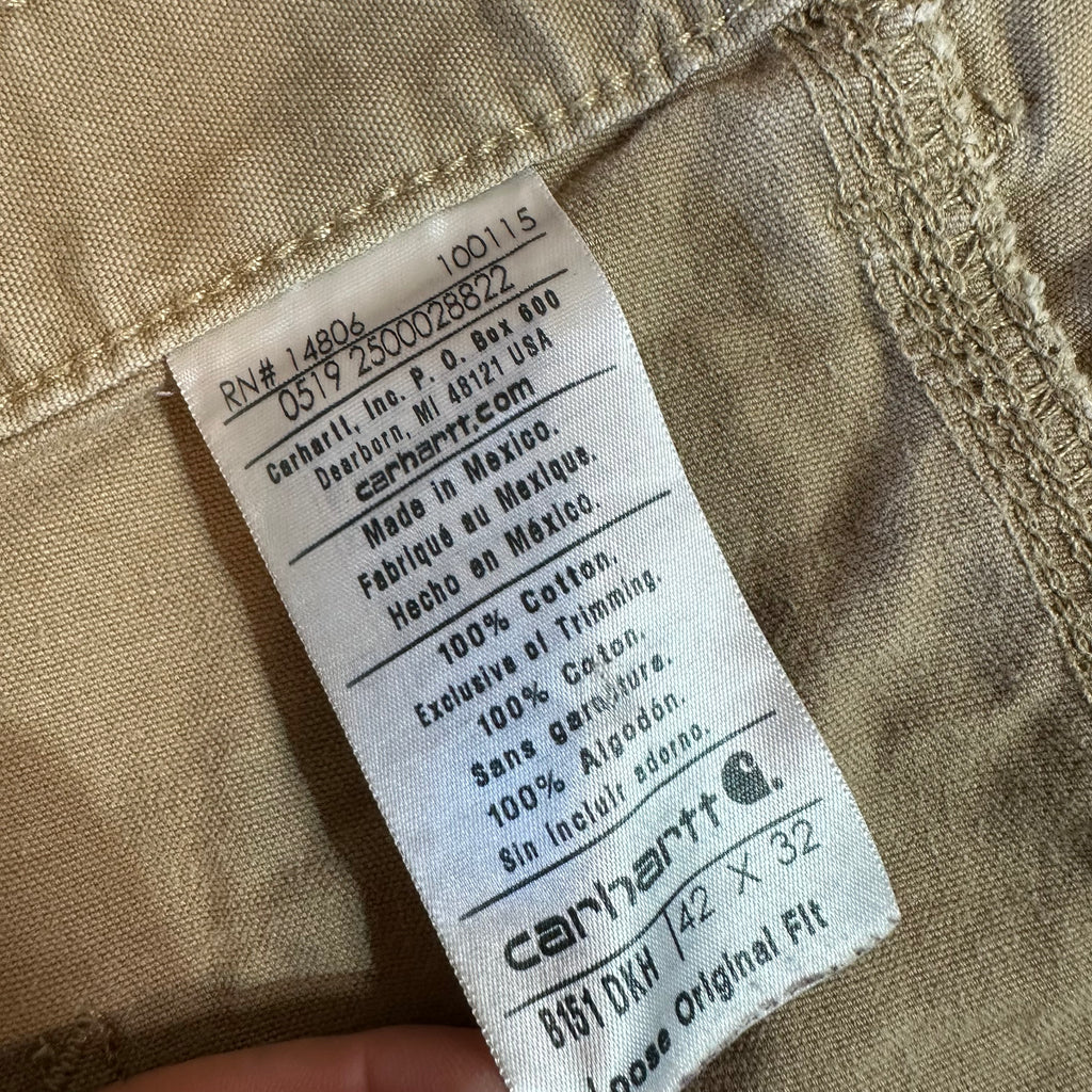 Carhartt B151 Mens 42x34 Tan Pants