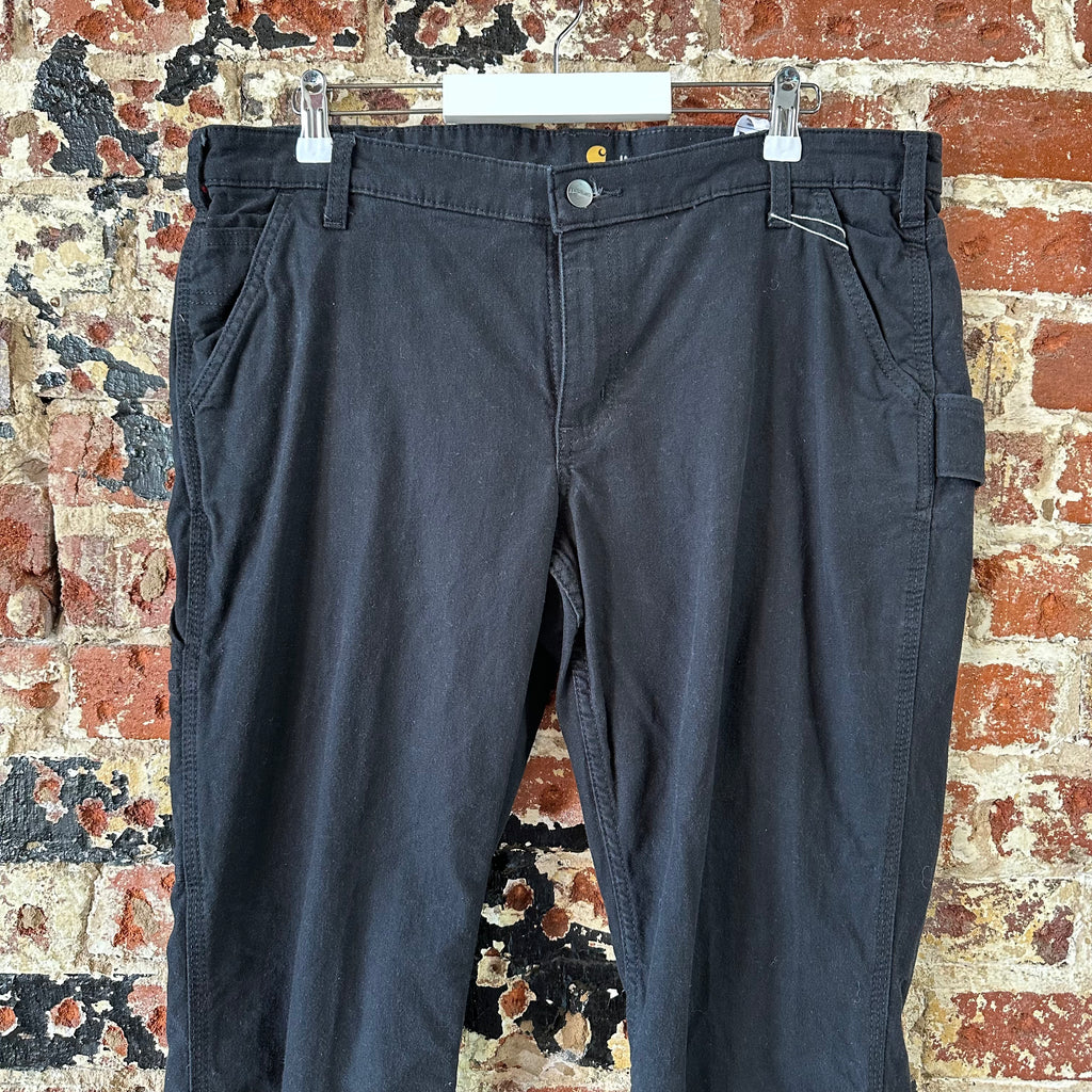 Carhartt Canvas Pants Womens Size 16 Slim Fit (37x29) Black Work BLK