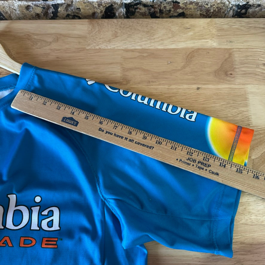 Columbia Mens 2XL Blue Bike Jersey