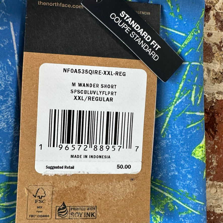 The North Face Wander Shorts Men's 2XL (41x7") Blue Swim NWT