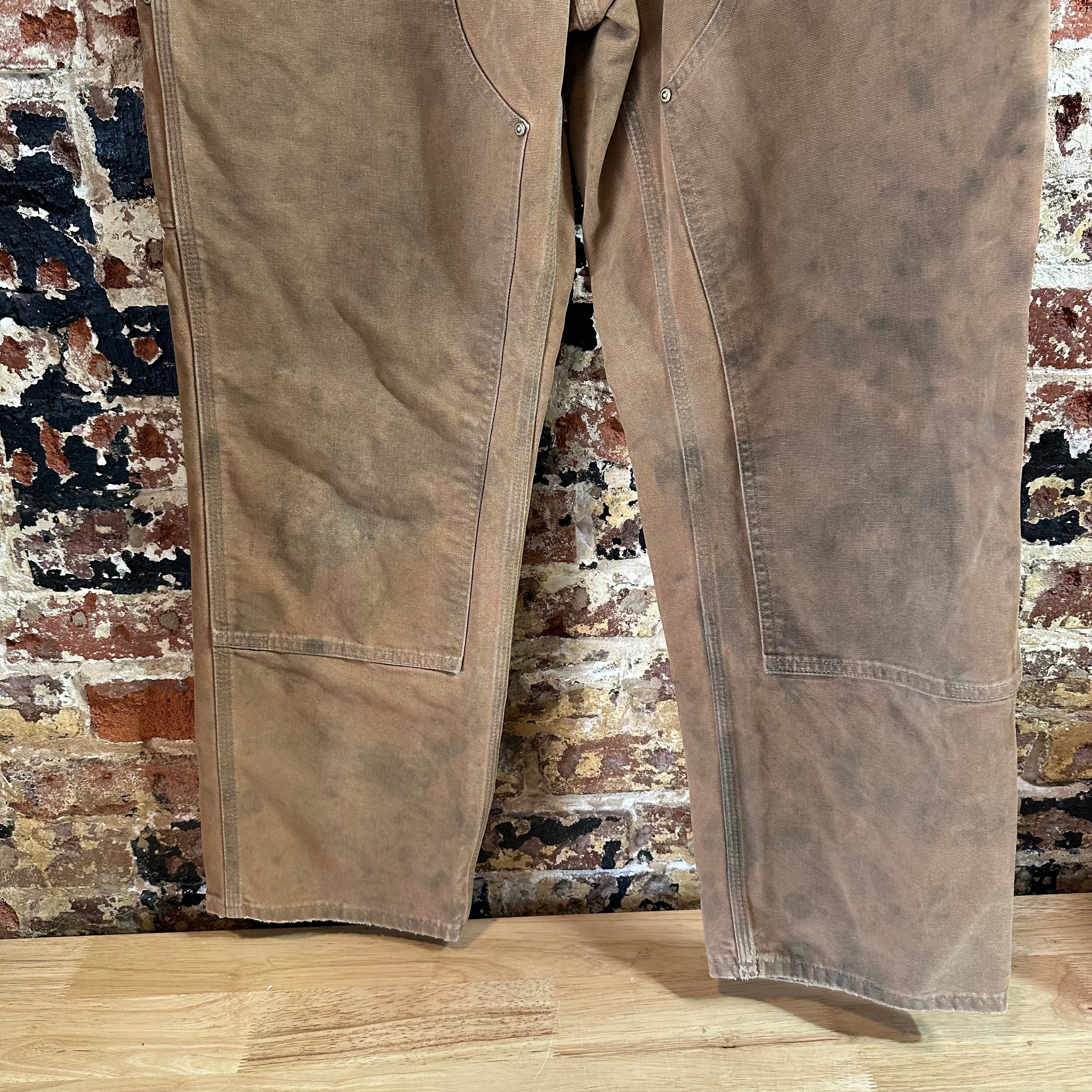 Carhartt B01 BRN Mens 34x30 Double Knee Pants