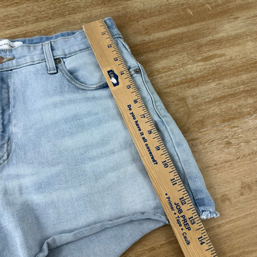 Levi's Cut Off Denim Blue Jean Shorts Womens 14-32 Distressed - 32x3"