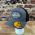Carhartt Force Twill Mesh-Back Hamilton SnapBack Trucker Hat White Gray New