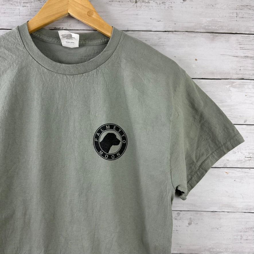 Palmetto Moon Shirt Size Medium Short Sleeve Crew Neck Dogs Graphic Hunting Lab