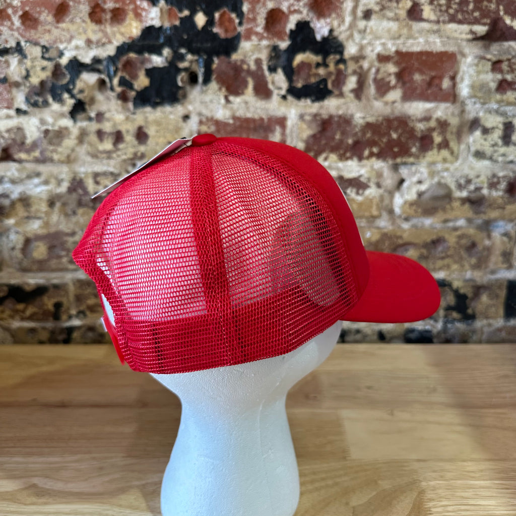 Lucky Brand Red Trucker Hat SnapBack Y2K NEW