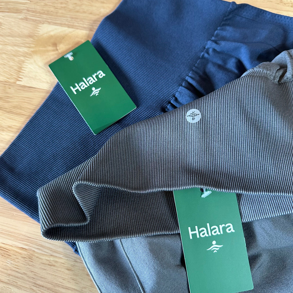 Lot of 2 Halara Womens Large Gray & Blue Leggings NEW