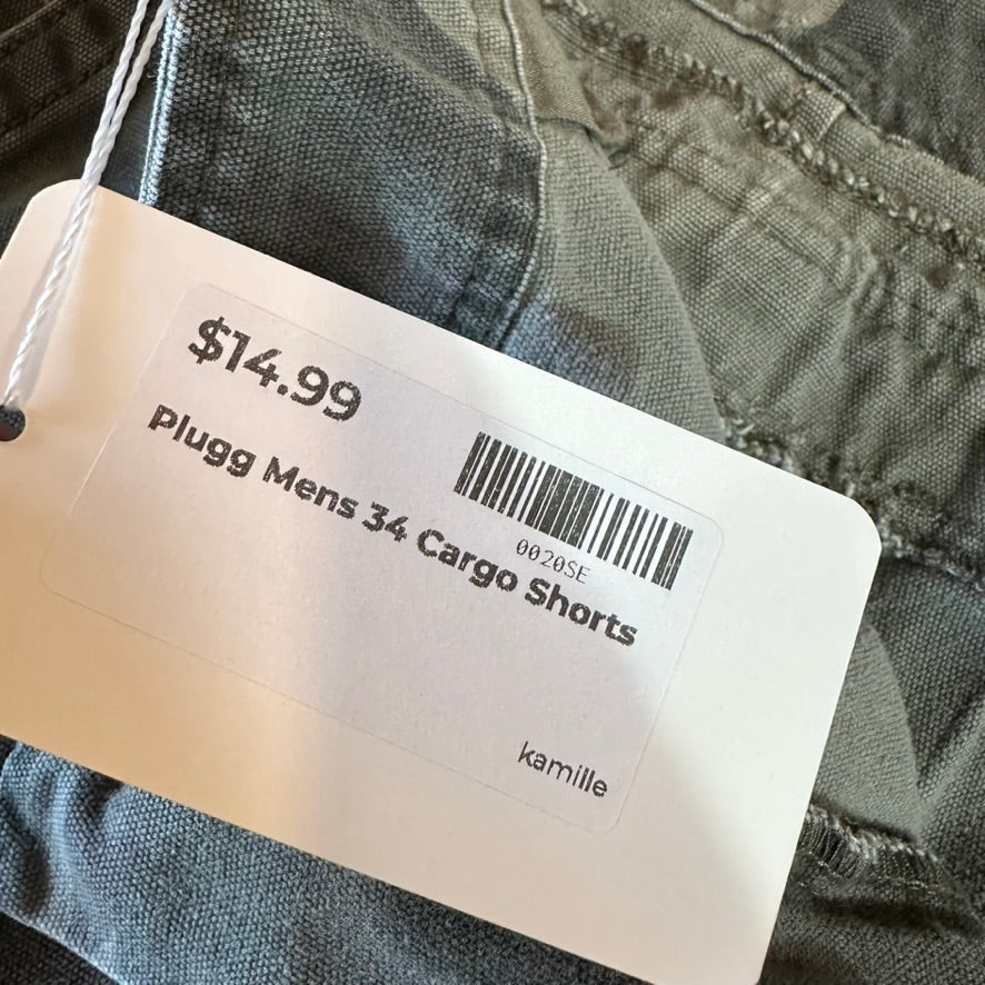 Plugg Mens 34 Camo Cargo Shorts